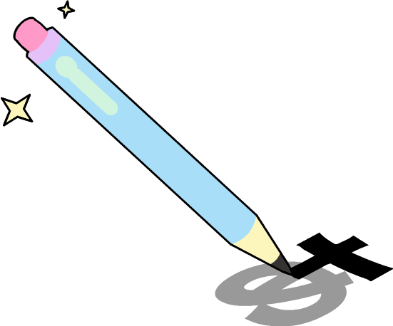 Pencil Writing Characters