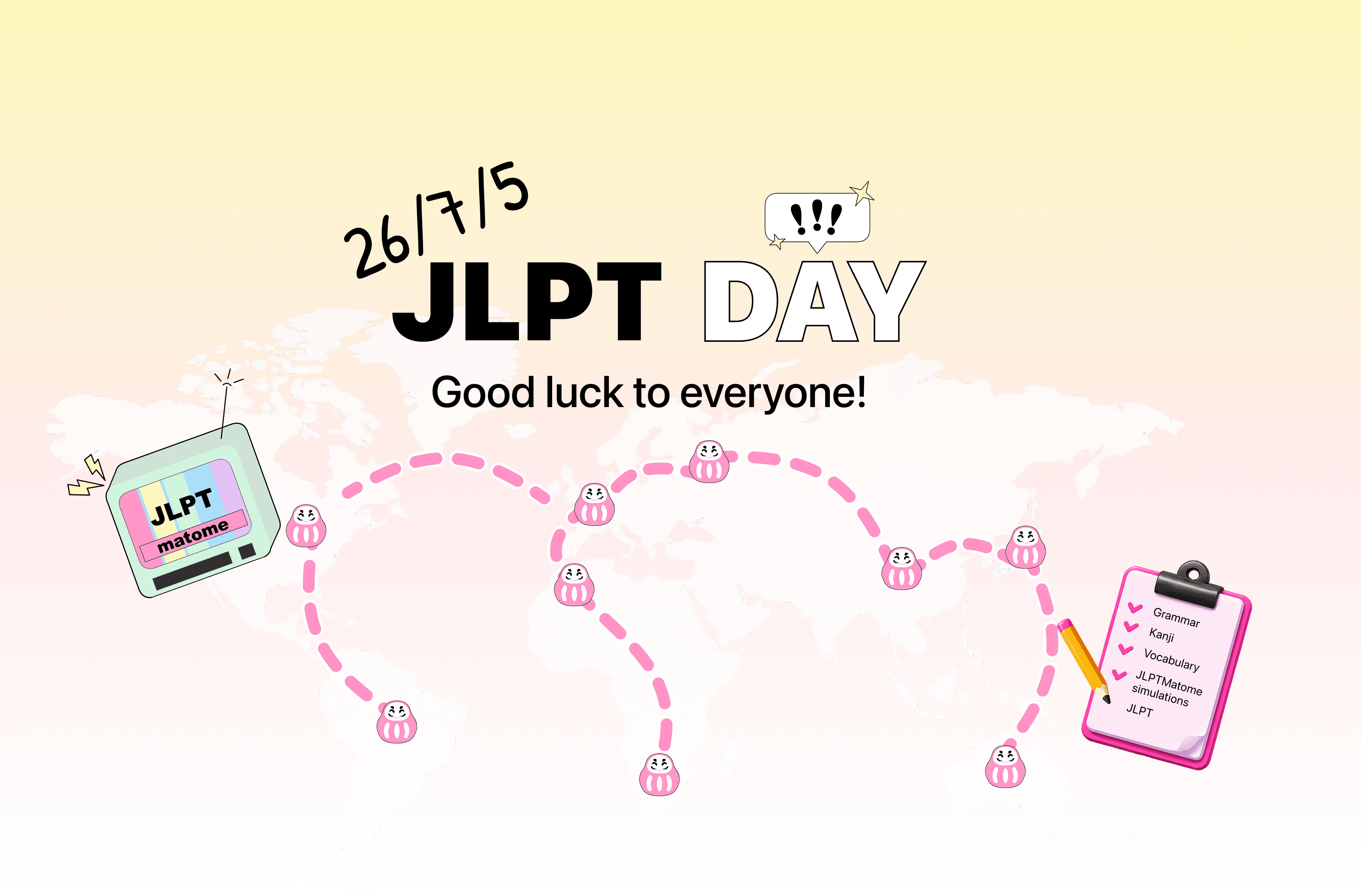 Itβs JLPT Day! Good luck to all JLPTMatomates! π