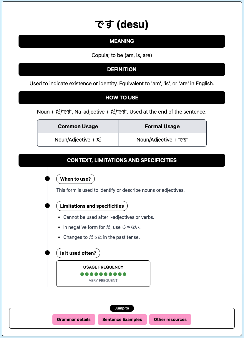 Overview of JLPT resources